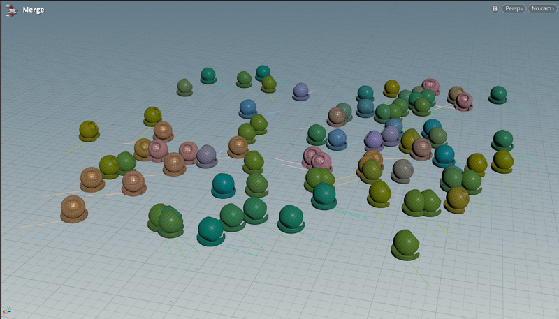 [과제] normal을 comb SOP으로 빗질해보는 연습을 해보았습니다. Test Geometry로는 Shaderball 과 templatehead를 사용했습니다.